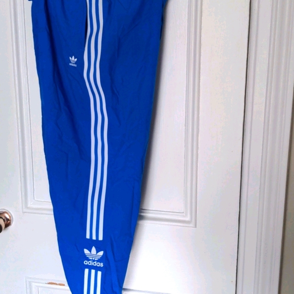Adidas women's bright blue track pants